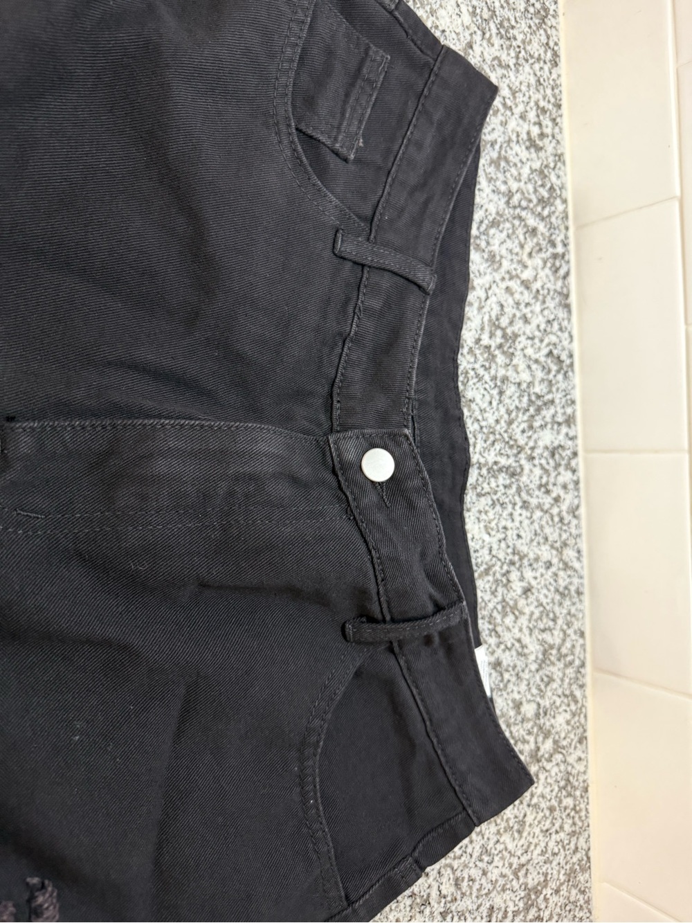 Black Distressed Ripped Jeans - Picture 4 of 4